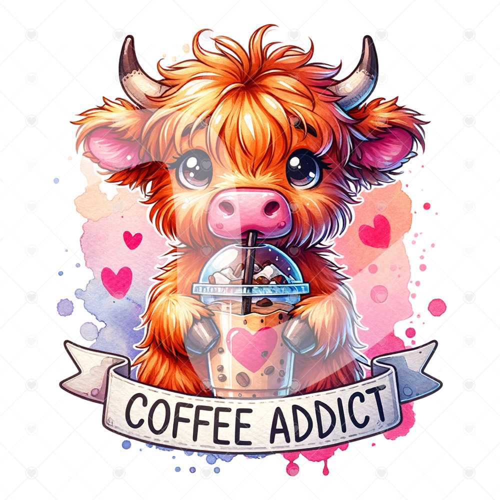 Pink Valentines Cute Highland Cow Clipart, Shirt Sublimation Design, Digital Download, PNG Instant DIGITAL ONLY, Jar Png, Tshirt Design.jpg