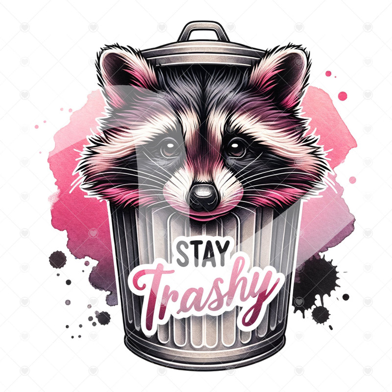 Stay Trashy Raccoon PNG, Funny Raccoon Clipart, Trash Panda PNG, Sarcastic Png, Funny Sublimation Design, Coon Clipart, Funny Tshirt Design.jpg
