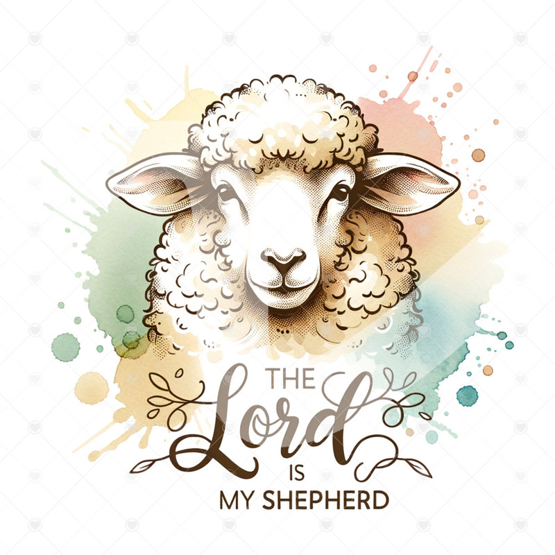 The Lord is my Shepherd Png, Easter Sublimation Png, Lord's Prayer, PNG for Easter, Christian Artwork, Christian Easter Png, Religious Png.jpg