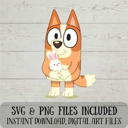 easter bingo svg bluey inspired easter themed svg bingo