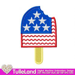 4th of July Popsicle Applique Machine embroidery design