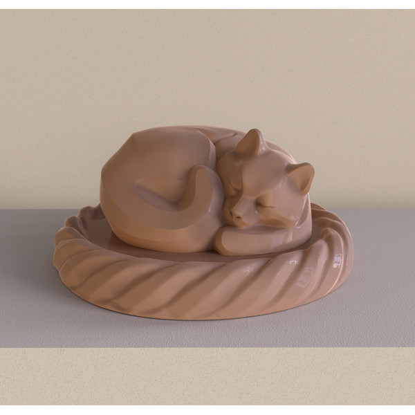 Cat curlup stl cncmodel 3dprintmodel.jpg