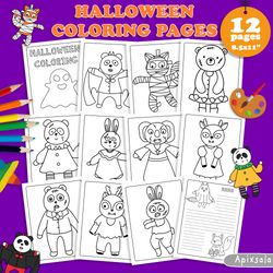 Halloween Animal coloring pages | kids coloring pages | printable