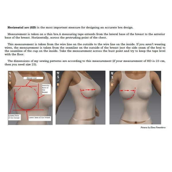 Custom bra pattern, Charlotte, Wireless bra sewing pattern