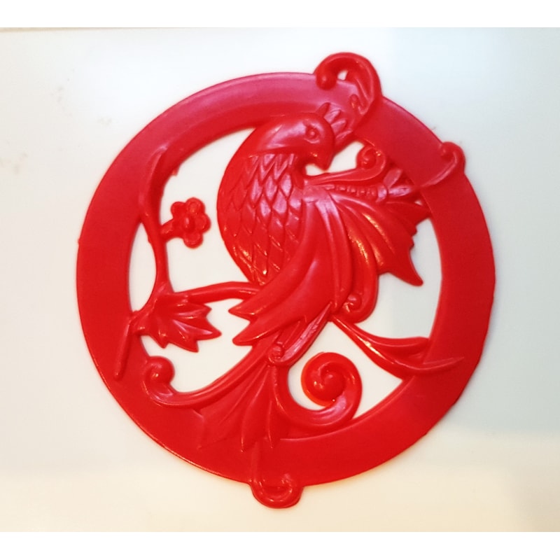 11 Vintage USSR Red&White Plastic Casket Box FIREBIRD 1970s.jpg