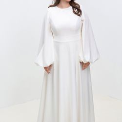 Wedding Dress Pearl Pluse size