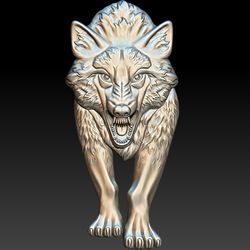 3D Model STL file Panel Wolf for CNC Router