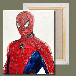 Spider Man Original Wall Art, Spider Man Original Painting, Spider Man Pop Art Painting, Marvel Comics Original Wall Art