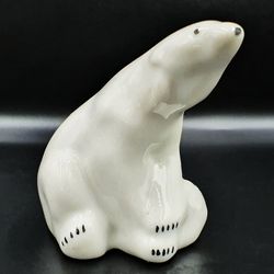 Vintage USSR Porcelain Figurine POLAR BEAR Artel PROGRESS 1950s