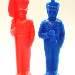 Vintage USSR Polyethylene Toy Soldiers war of 1812 set 2pcs 1980s