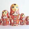 red matryoshka russian nesting dolls