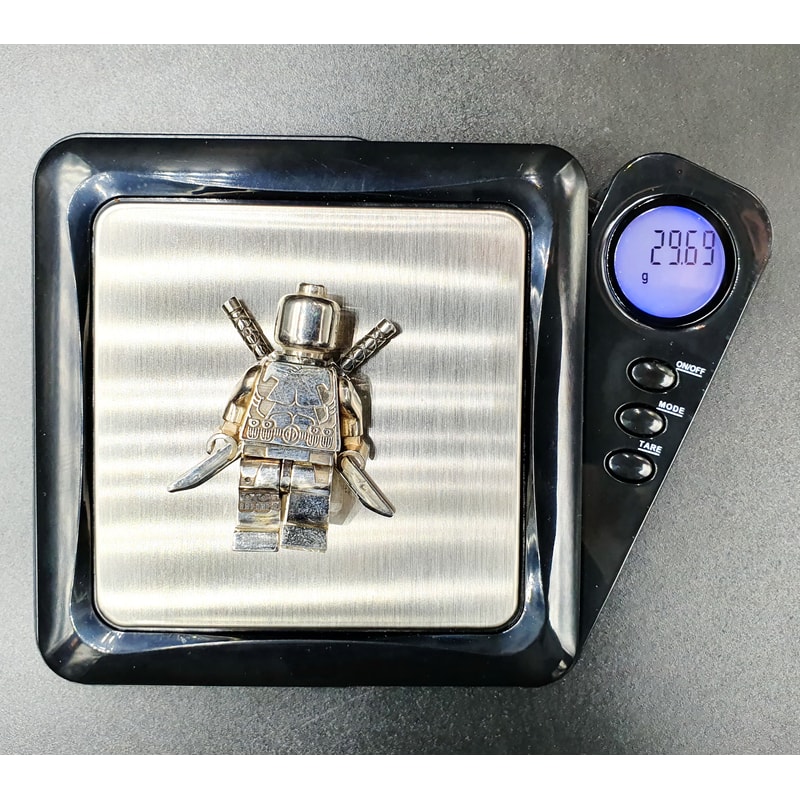 12 Lego DeadPool CUSTOM MiniFigure Solid Sterling Silver.jpg