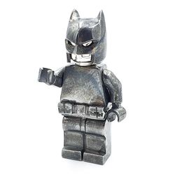 BATMAN LEGO CUSTOM Minifigure Niello Solid Sterling Silver