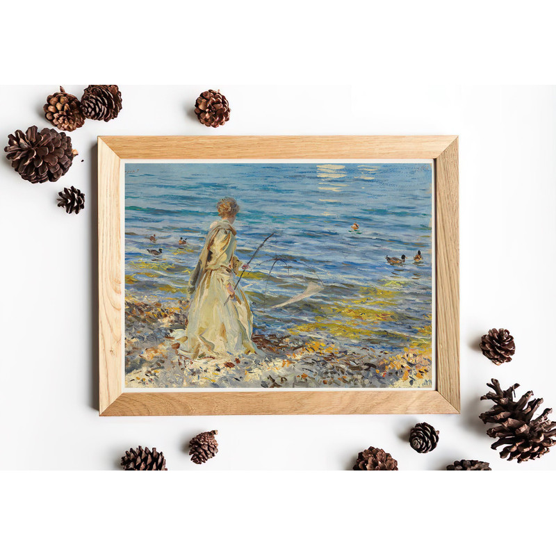 vintage girl fishing wall art print.jpg