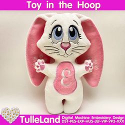 Christmas Bunny symbol of 2023 Stuffed toy ITH Pattern in The Hoop Machine embroidery design