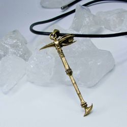 skyrim daedric warhamer pendant / skyrim sword necklace / skyrim, oblivion, morrowind cosplay / handmade amulet-