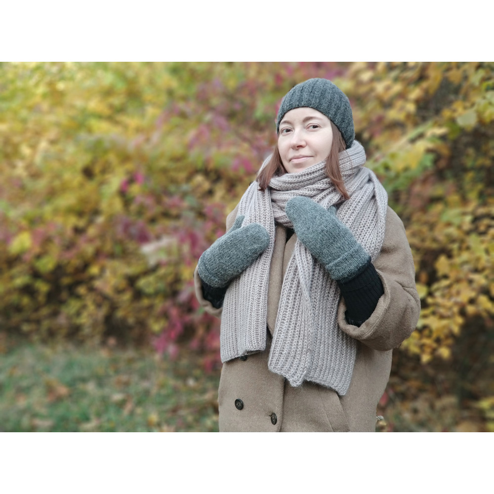 Women mittens Double Women mittens soft warm alpaca wool women handknitted mittens alpaca mittens