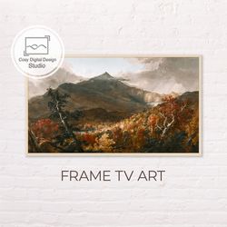 Samsung Frame TV Art | 4k Fall in Mountains Vintage Autumn Landscape Art For The Frame TV  | Vintage Oil paintings