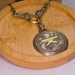 Amulet of Zenithar / The elder Scrolls jewelry  / Skyrim, oblivion, morrowind cosplay / Handmade amulet /Geek Gif