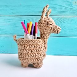 llama desk organizer, llama pencil holder, cute pen holder, work from home