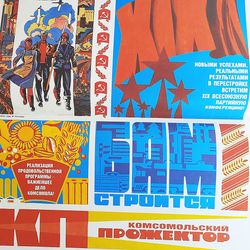 Perestroika 1988 Soviet poster - Russian Komsomol placard vintage
