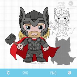 Baby Thor Svg, Avengers svg, Superhero svg, Thor Ragnarok, King of Asgard, little hero png