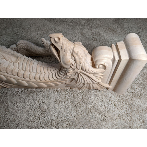 Kitchen_island_rustic_wooden_corbels_hand_carved_console_wall_decor_dragon.JPG