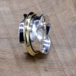 925 Sterling Silver Meditation Spinner Tarnish Free Ring
