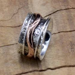 925 Sterling Silver Spinner Women Tarnish Free Ring Handmade Jewelry