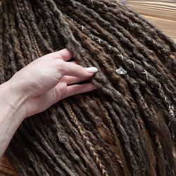 synthetic brown dreads (bumpy)de se dreadlocks extensions