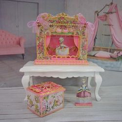 Miniature puppet theater for doll houses.1:12 scale.