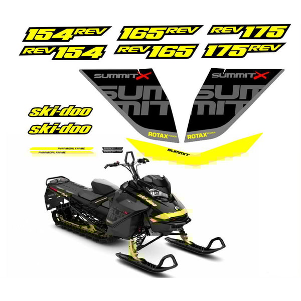 BRP SKI-DOO SUMMIT G4 X REV original decals kit | Inspire Uplift