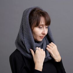 handknit women infinity warm wool scarf women neckwarmer wool scarf women scarf