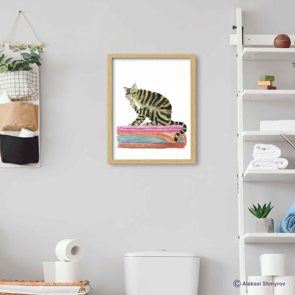 Tabby Cat Print Cat Decor Cat Art Home Wall-141.jpg