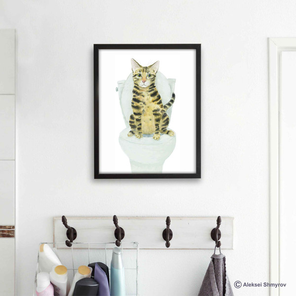 Tabby Cat Print Cat Decor Cat Art Home Wall-145.jpg
