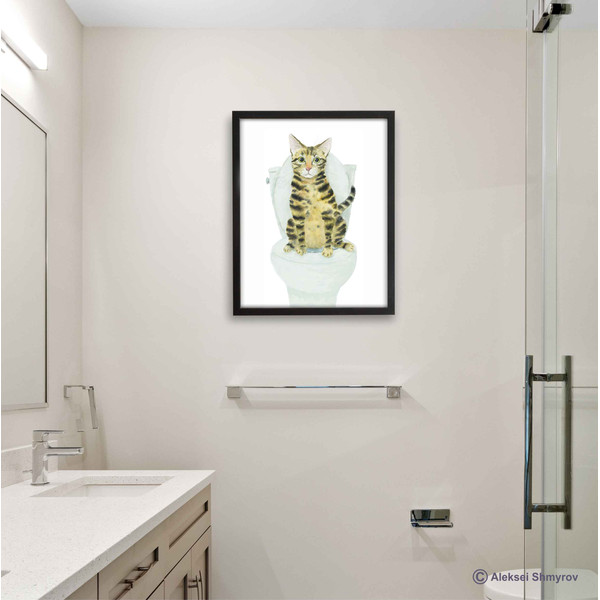 Tabby Cat Print Cat Decor Cat Art Home Wall-146.jpg