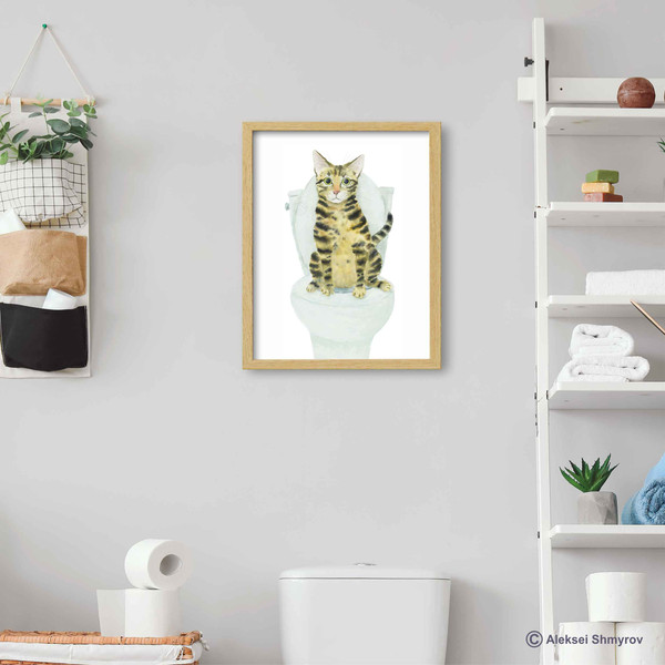 Tabby Cat Print Cat Decor Cat Art Home Wall-147.jpg
