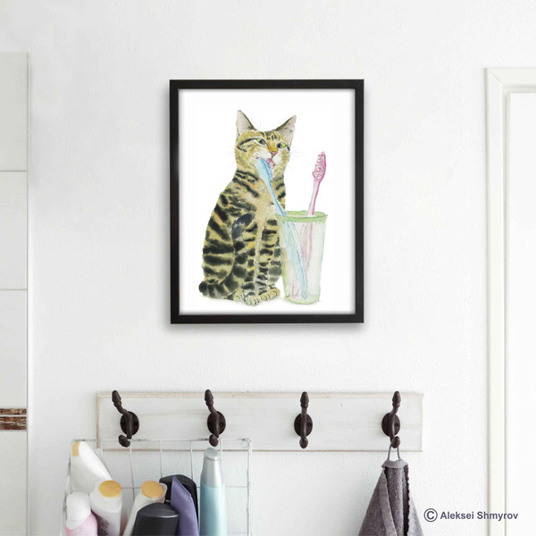 Tabby Cat Print Cat Decor Cat Art Home Wall-148.jpg
