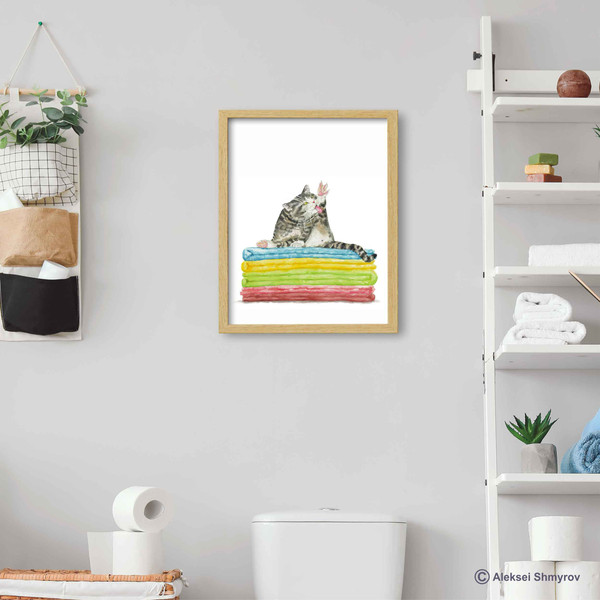 Tabby Cat Print Cat Decor Cat Art Home Wall-156.jpg