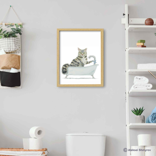 Tabby Cat Print Cat Decor Cat Art Home Wall-159.jpg