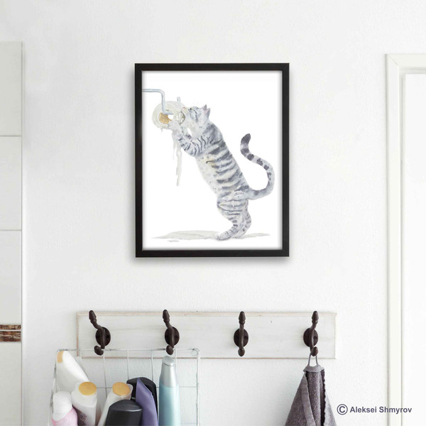 Tabby Cat Print Cat Decor Cat Art Home Wall-160.jpg