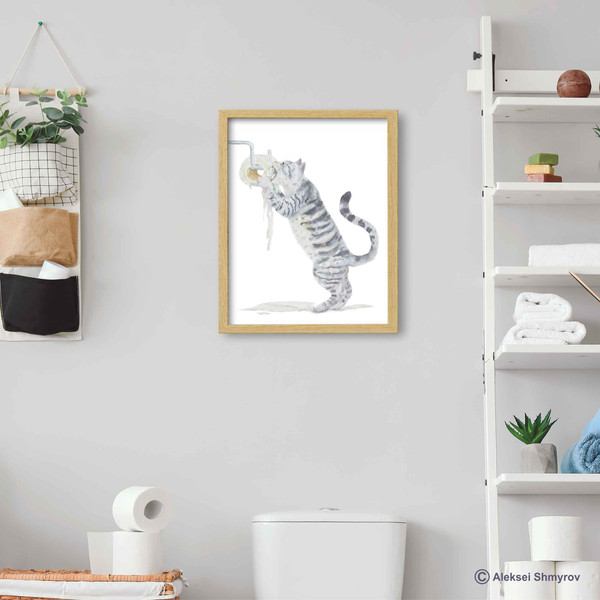 Tabby Cat Print Cat Decor Cat Art Home Wall-162.jpg
