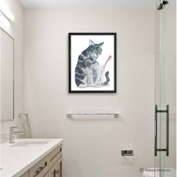 Tabby Cat Print Cat Decor Cat Art Home Wall-176.jpg