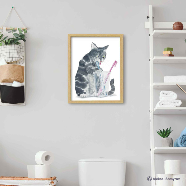 Tabby Cat Print Cat Decor Cat Art Home Wall-177.jpg