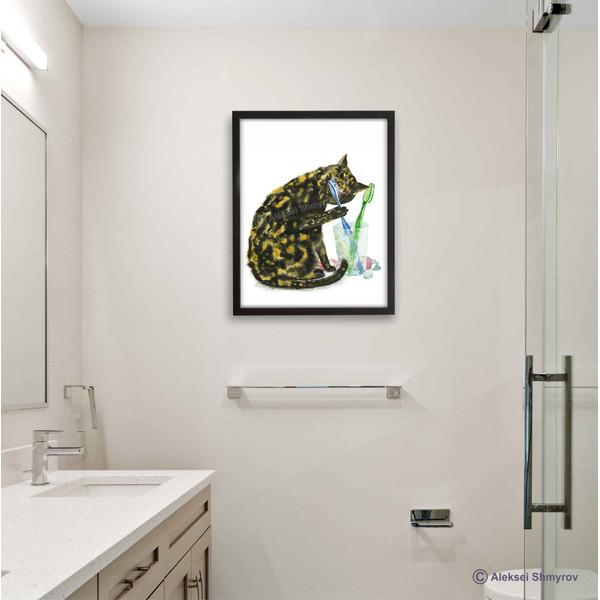 Tortoiseshell Cat Print Cat Decor Cat Art Home Wall-107.jpg