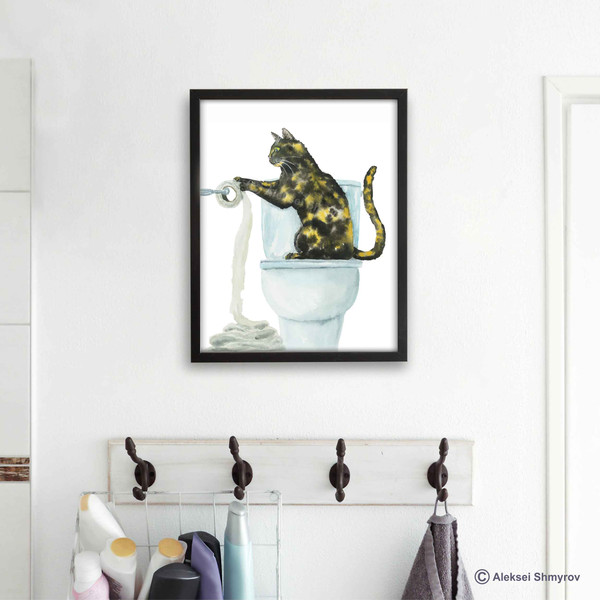 Tortoiseshell Cat Print Cat Decor Cat Art Home Wall-118.jpg