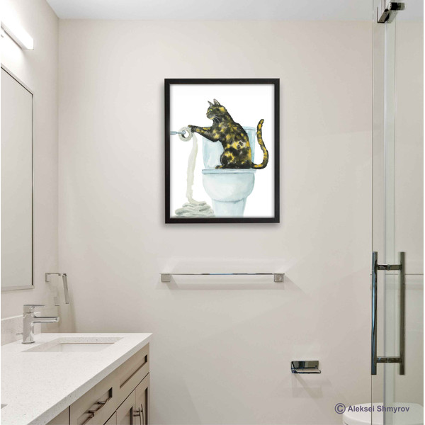 Tortoiseshell Cat Print Cat Decor Cat Art Home Wall-119.jpg