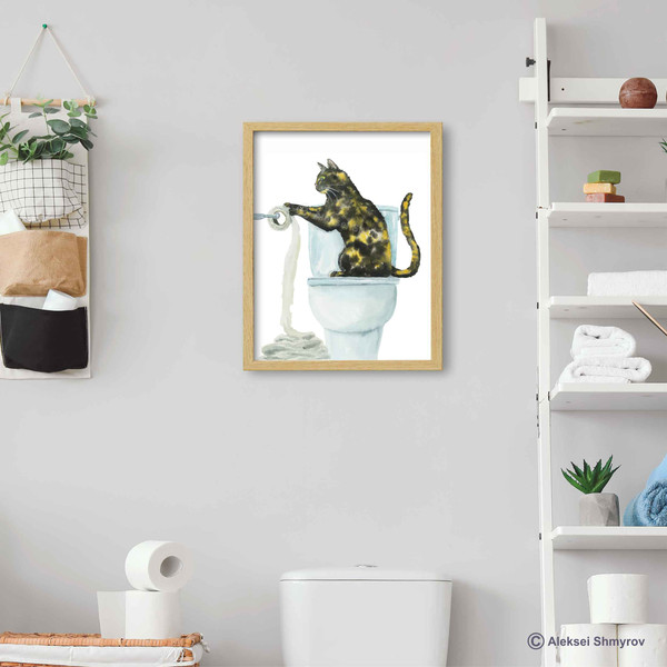 Tortoiseshell Cat Print Cat Decor Cat Art Home Wall-120.jpg