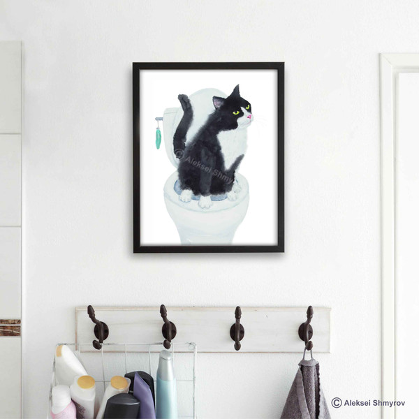 Tuxedo Cat Print Cat Decor Cat Art Home Wall-76.jpg
