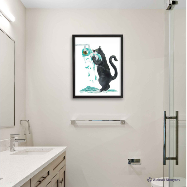 Tuxedo Cat Print Cat Decor Cat Art Home Wall-83.jpg